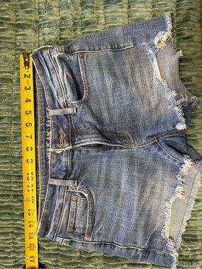 American Eagle Outfitters Distressed Blue Denim Jean Shorts